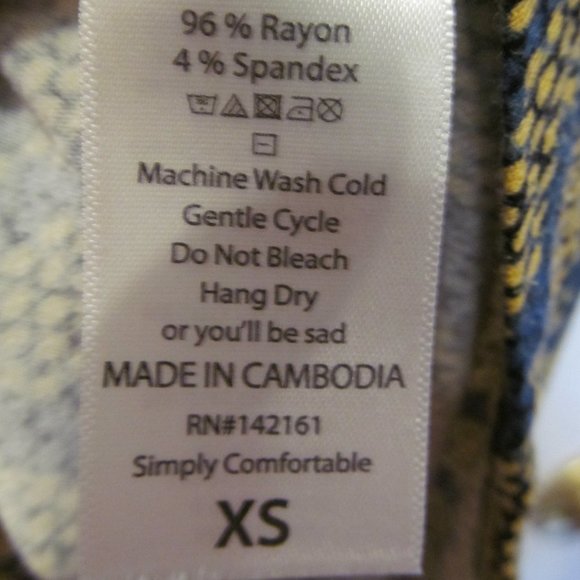 LULAROE Irma Top Shirt Chevron Snake Print Gold & Blue Size XS ~ Unicorn? - Picture 8 of 12